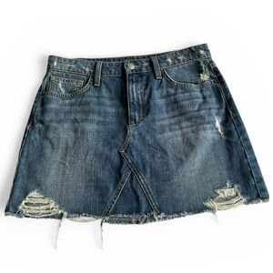 Joe's Jeans Blue Distressed Mini Skirt